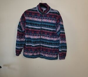 Alfred Dunner Multicolor Patterned Jacket